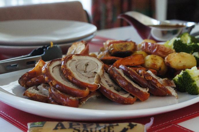 意大利版本的化皮烧肉--sage roasted pork belly