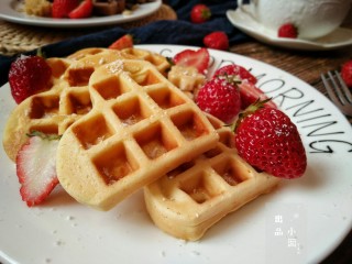 经典格子华夫饼belgian waffle(奶香原味&可可味)