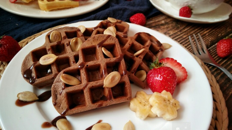 经典格子华夫饼belgian waffle(奶香原味&可可味)