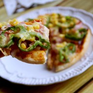 培根玉米粒披萨