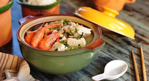 鱼头鲜虾豆腐汤