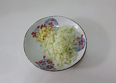 糖醋莲藕丸子,大葱、老姜剁成末，香菜洗净控水切1cm长的段备用。
