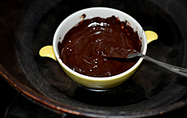 巧克力玛德琳 ,放在小碗中隔水融化成细滑的状态。
