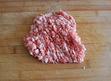杏鲍菇猪肉包子,五花肉去皮剁成肉馅。