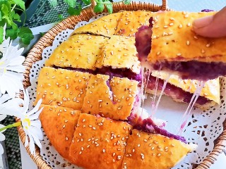 爆浆紫薯芝士饼,成品图！