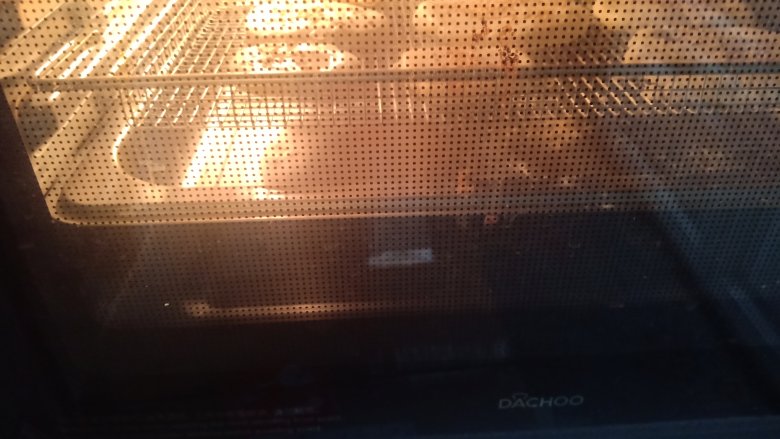 油酥饼,放入烤箱，设置220度，烤十分钟即可