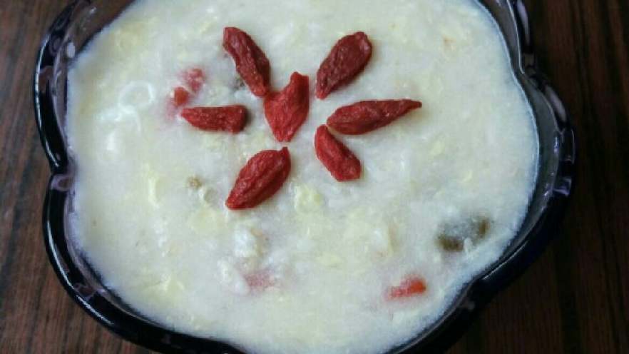 蛋奶醪糟燕麦粥#健康美颜餐#
