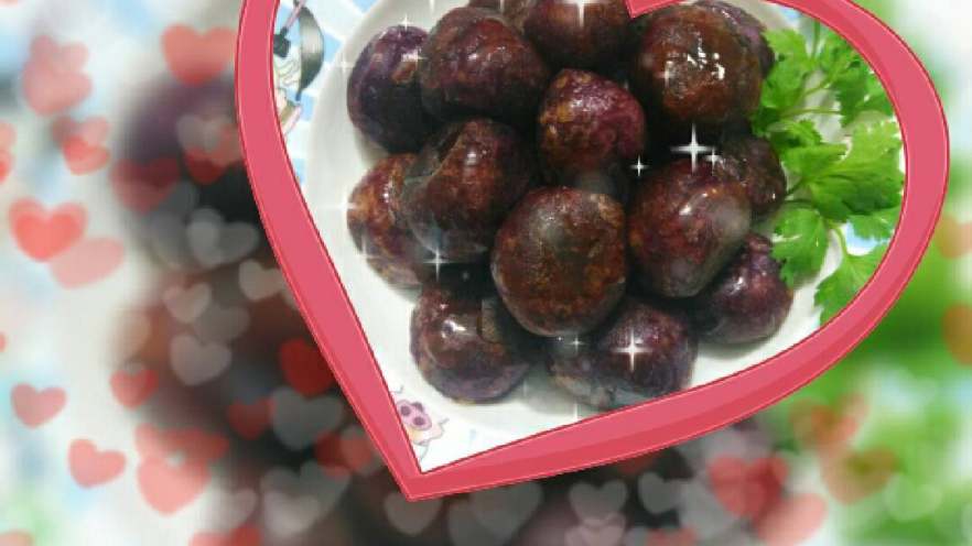 紫薯蜂蜜丸子#甜蜜美味#