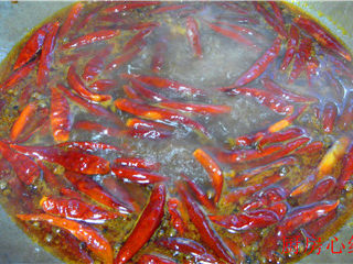 铁锅烤草鱼,锅中的水分煮干后，加入1-2手勺的生油，郫县辣酱，煸炒出辣味来。加入开水，调入酱油、料酒、适量的盐。