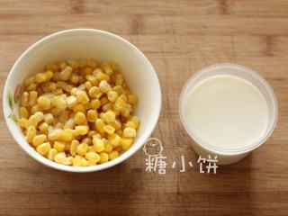 玉米浓汤,冷冻玉米粒105G，牛奶120ML