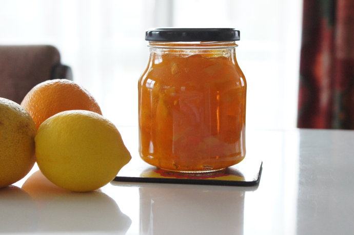 葡萄柚橘子果酱和柚子茶