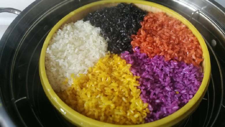 彩色米饭的做法图片图片