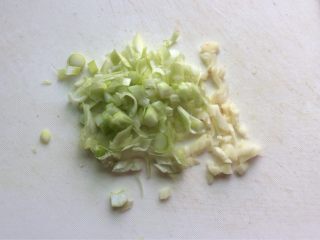 荤素三丝,葱切葱花，蒜切碎备用