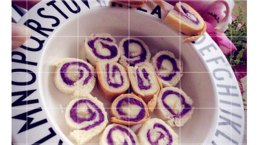 紫薯香蕉土司卷（儿童营养早餐）