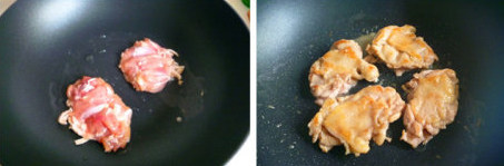 日式照烧小鸡腿,中小火加热美亚圈圈锅，把腌好的鸡腿皮朝下码放入锅，上色后翻面、煎至两面都呈金黄色。