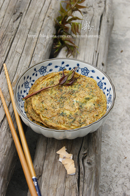 香椿煎蛋饼图片