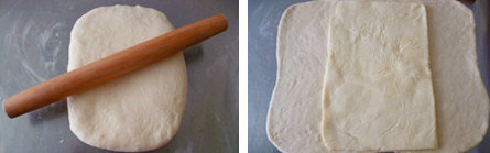 芝士面包派~~~~~芝士与面包的亲密接触,将面团排气滚圆后覆盖保鲜膜松驰15分钟，取出芝士内馅回温。