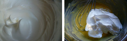貌似轻乳酪~~~~酸奶蛋糕 ,取三分之一打发好的蛋白加入蛋黄面糊中，用橡皮刮刀大致翻拌均匀后再把面糊全部倒回入打发的蛋白盆中，用刮刀以切拌的方式搅拌均匀，即成酸奶蛋糕面糊。