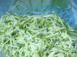 猪肉萝卜包子,绿萝卜去皮擦丝，然后切成小段，放入一勺盐 抓匀大概放置十分钟，然后攥干水分备用，