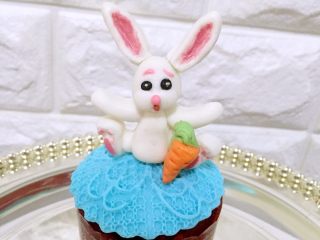 动物园翻糖蛋糕,兔子