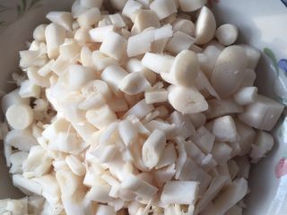 鸡蓉蘑菇汤,洗净切成小块