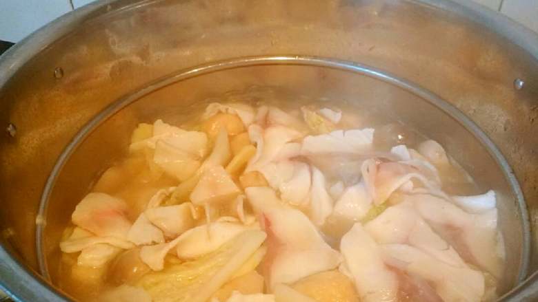 什锦鱼片汤,鱼片下锅已经变色熟了起锅。洒一些葱，滴一点香油就行。