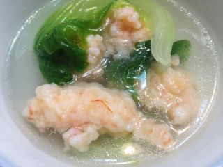 碧绿虾滑汤