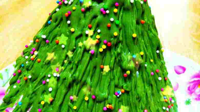 3D圣诞树#乐享双节#,像不像一棵圣诞树呀？
