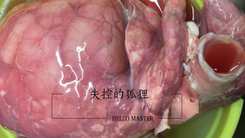 猪肺的处理方法,血水。