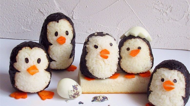 可爱的企鹅饭团,哇！萌萌哒，是不是更可爱了，