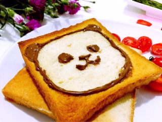 小熊卡通吐司面包搭配出的养颜早餐，绝对不能错过,成品。