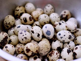 普洱茶卤鹌鹑蛋（王氏私房菜),买回来的鹌鹑蛋放入盆中