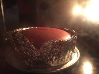 超简易6寸红丝绒戚风蛋糕,参考时间温度：150度25分钟。