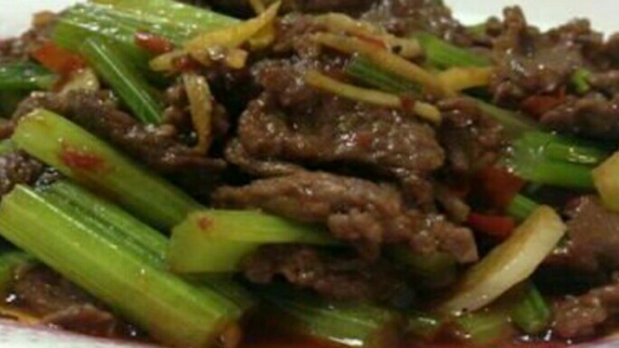 牛肉条炒芹菜