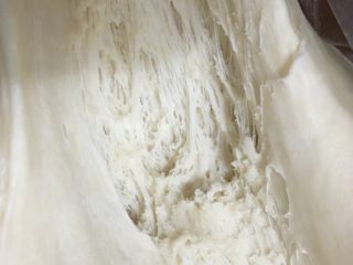 泡浆椰蓉小餐包
,取出中种面团，成蜂窝组织状态就是发酵好了