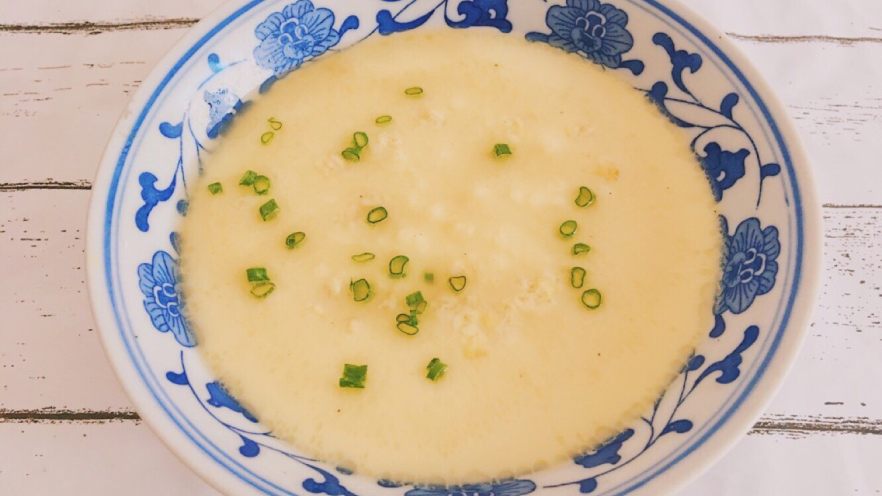 嫩滑玉米粒米汤蒸蛋