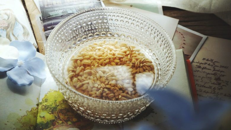 营养都在这一碗 糙米减肥沙拉,加入水(没过米即可)
