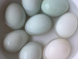 自制咸鸭蛋,擦干的蛋放到白酒里，泡五至十分钟(泡的时候最好翻动一下，确保整个鸭蛋都能泡到白酒)