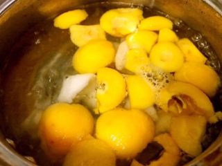 雪梨枇杷羹，咳嗽时的一味良药,加入枇杷梨子熬30分钟后加入冰糖5分钟出锅。