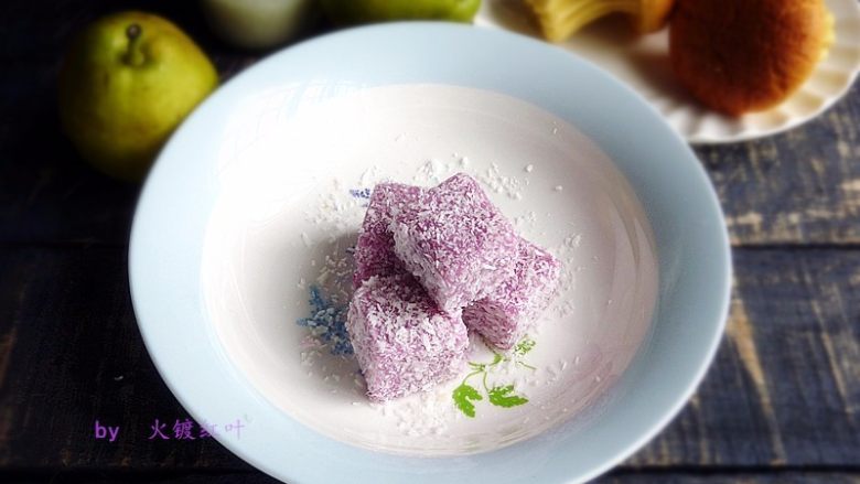 紫薯酸奶小方,放冰箱冷藏后更加好吃