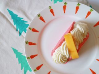 红丝绒芒果蛋糕,成品是不是非常小清新