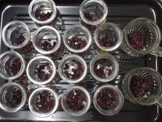 蔓越莓酸奶,待凉后放入蔓越莓粒备用