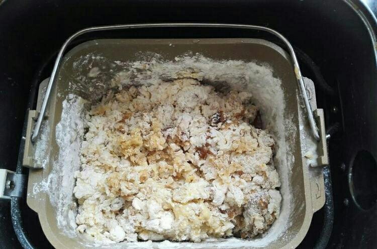 全麦椰浆土司,用筷子稍微搅拌，先揉25分钟。
