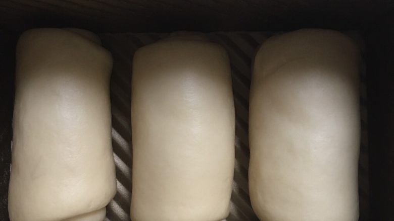 北海道奶油吐司,放吐司盒发酵