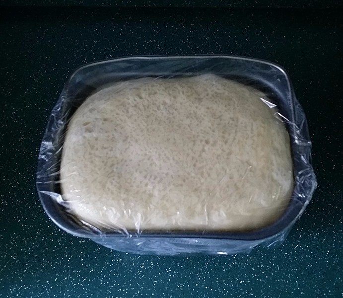 日式甜面包-中种法,搓圆后冷藏一夜发酵至2.5倍大