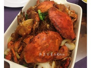 螃蟹炒冬粉