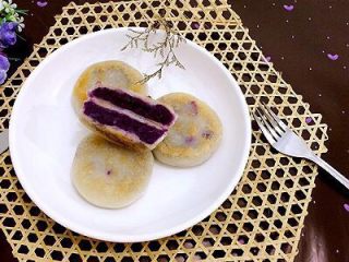 紫薯糯米饼,成品
