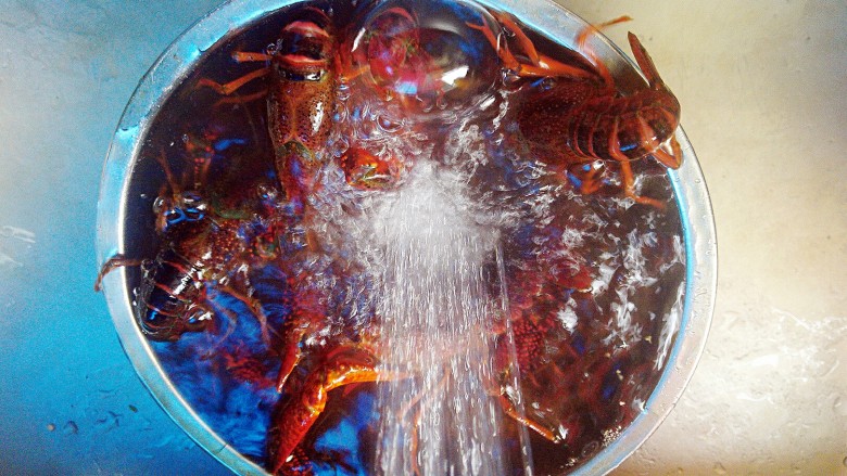 蒜香小龙虾,小龙虾买回来放水里养一个小时，让它吐出脏东西。