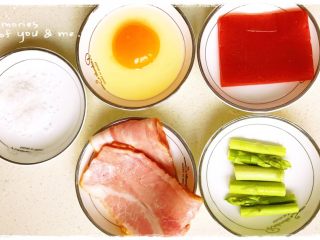 壹人食/阳光营养早餐,芦笋切段（略大于培根宽度，我切短了）