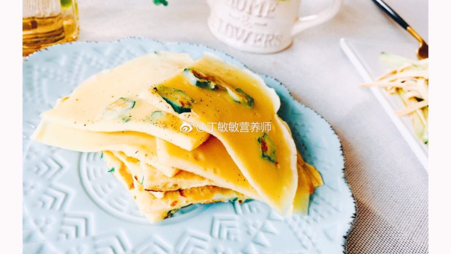秋葵牛奶鸡蛋饼